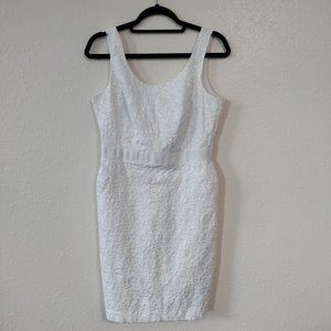 WORTHINGTON Women's White Embroided trim dress Size 10
